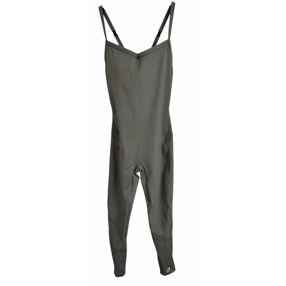 Bombshell Sportswear Sculpted Bodysuit Jumpsuit Sage Green Women's Size Small